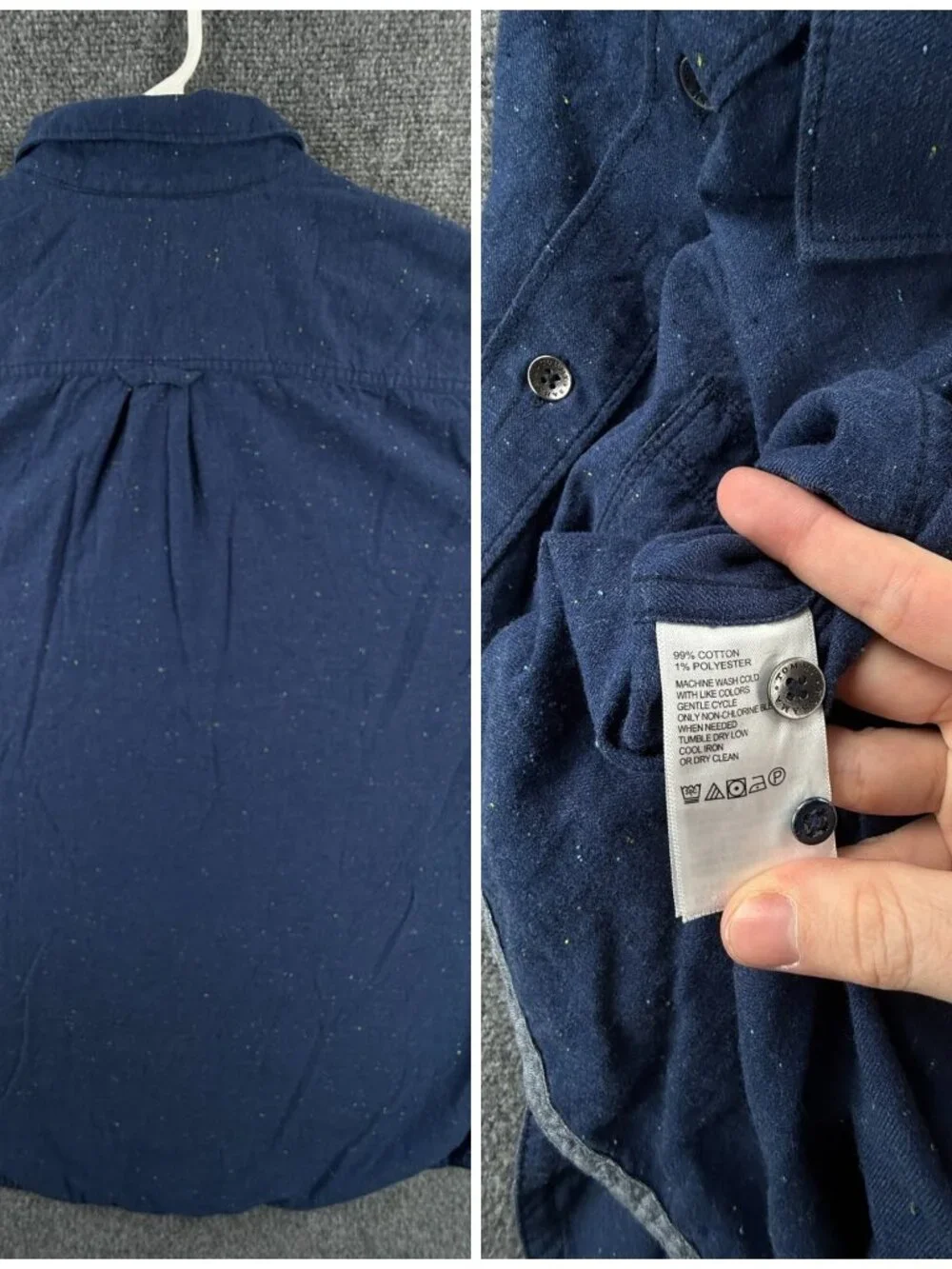 Tommy Bahama Blue Button Up Shirt Men Long Sleeve XLT Tall Combed Cotton Soft